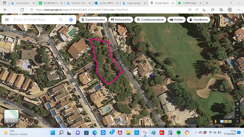  for sale plot Sierra De Altea Marina Baixa 23