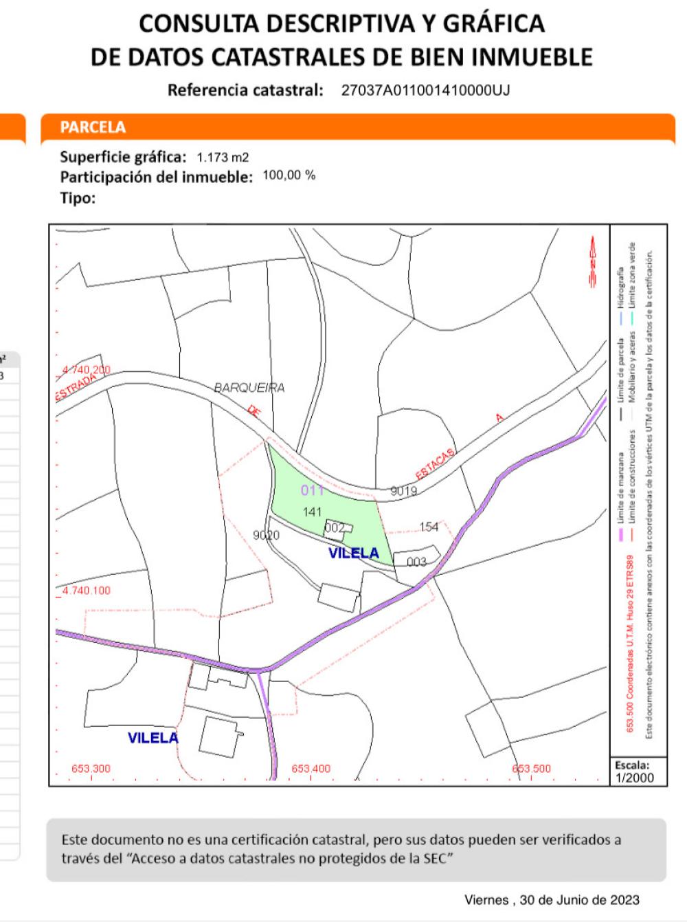  for sale plot As Nogais Ancares 6