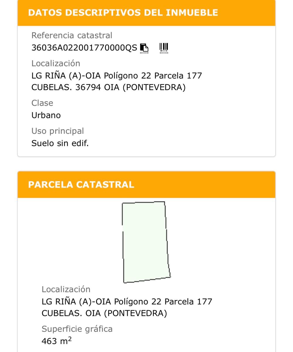  for sale plot Riña Baixo Miño 1