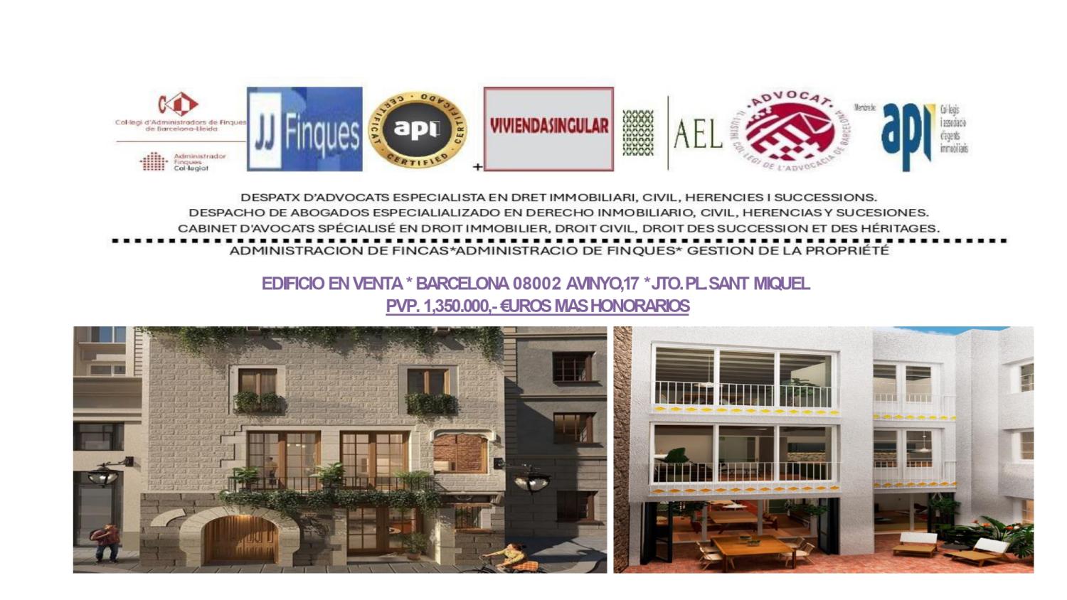  for sale building Ciutat Vella-Gòtic Barcelonès 1